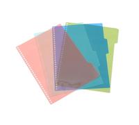 GARIOUANS 4 pièces Intercalaires Plastique Couleurs avec Onglets Écrits Séparateurs Polyvalents pour Cahiers et Classeurs Organisation Rapide des Documents