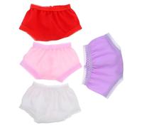GARIOUANS 4 pièces Lot de Culottes pour Poupées sous Vêtements Colorés Accessoires de Vêtements pour Jouets Styles Aléatoires Blanc Rouge Rose