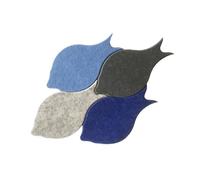 GARIOUANS 4 Pièces Lot de Panneaux Feutre Poisson Autocollants Décoratifs pour Salon Tableau Mémo Mural Écologique et Fonctionnel