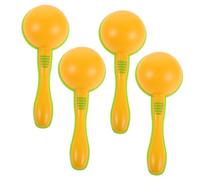GARIOUANS 4 Pièces Maracas Plastiques Garçon Fille Instrument Percussion Orff pour Garçon Fille Rythme Léger et Préférés Fêtes Carnaval Cadeaux Anniversaire et Noël