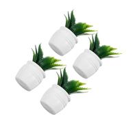 GARIOUANS 4 Pièces Miniature Faux Potted Plants Mini Bonsai Ornaments for Dollhouse Décor Mini Greenery Accessories for Dollhouse Living and Dining