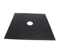 GARIOUANS 4 pièces Protège Plaque Cuisson Gaz Réutilisable Tapis de Protection Four et Plaque Cuisson Noire avec Central pour Brûleur Facile à Nettoyer et Adapté à Tous Foyers Gaz
