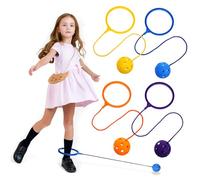 GARIOUANS 4 pièces Skip Ball Anneau Sautant pour Cheville Sportif Unisexe Garçon Fille Adolescents Entraînement Coordination Fitness