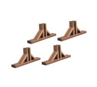 GARIOUANS 4 pièces Support de Base Bois pour Petite Clôture de Jardin Lot de Stable et Accessoire pour Bordure Extérieure et Séparation de Cour