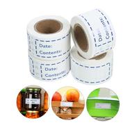 GARIOUANS 4 rouleaux Étiquettes Alimentaires Autocollantes Multiprises pour Bocaux Bouteilles et Congélation Étiquettes Pratiques pour Organisation et Stockage à
