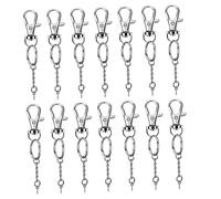 GARIOUANS 40 ensembles Kit Porte Clés DIY Alliage avec Mousquetons Pivotants Anneaux à Chaîne Anneaux Brisés et Épingles à Vis pour Fabrication Personnalisée