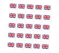 GARIOUANS 40 Pièces Lot de Drapeaux à Bâton Royaume-uni Petit Format Drapeaux Portatifs Durables pour Fêtes Patriotiques et Événements Sportifs