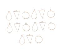 GARIOUANS 45 pièces Kit DIY Pendentifs Filigrane Creux Alliage de Zinc Moules Ouverts pour Résine Accessoires Bijoux Triangulaires Goutte et Ronds Cadres Durables
