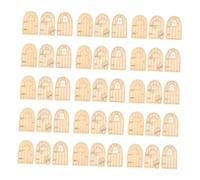 GARIOUANS 45 pièces Portes de Fée Bois Non Peintes Décorations Créatives pour Jardins Féeriques Accessoires Miniatures pour Maisons de Fées et Paysages Micro Finition Lisse et Détails