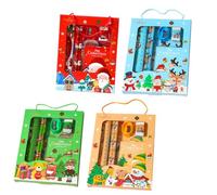 GARIOUANS 4ensembles Lot de Papeterie à Motifs de Noël Stylos pour Étudiants Cadeaux de Noël Portable et Léger