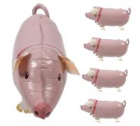 GARIOUANS 5 Pièces Ballon Gonflable de Cochon pour Garçon et Filles, Jouet Léger en Aluminium, Dimensions 66X36 CM, Compact et Anti-Fuite, pour Fêtes d'Anniversaire et Salle de Jeux