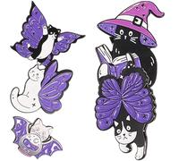 GARIOUANS 5 Pièces Broche Animale Métallique Chat Aile Chapeau Enchanté Décorative Pin Costume