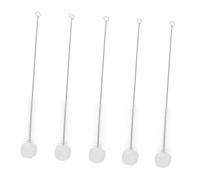 GARIOUANS 5 pièces Brosse de Nettoyage avec Embout Coton Doux et Poignée Inoxydable Antirouille pour Flacons et Bouteilles à Étroit