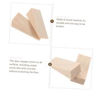 GARIOUANS 5 Pièces Butoir de Porte Bois Solide Triangulaire Antidérapante Bloque Porte pour Maison et Bureau et Empêche Claquement S