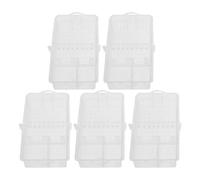 GARIOUANS 5 Pièces Cage Élevage Abeilles Transparent Boîte à Double Compartiment pour Apiculture Outil Léger et Portable pour Transport et Gestion des Reines Fournitures Apicoles Efficaces