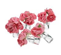 GARIOUANS 5 Pièces Ensemble de Miniatures de Paysage Mini Pots de Fleurs avec Fleurs artificielles dans des flacons en Verre pour décoration de Maison de poupée et Micro-Paysage 5 pièces