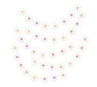 GARIOUANS 5 pièces Guirlande Marguerite Papier Décoration Suspendue pour Anniversaire et Fête Bannière Fleurie Blanche pour Classe Maison et Jardin