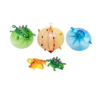 GARIOUANS 5 pièces Jouets Soufflés Animaux TPR Dinosaure Gonflable de Décompression pour Garçon Fille et Amusant Styles Aléatoires