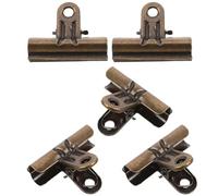 GARIOUANS 5 Pièces Lot de Pinces Bulldog Vintage Métal Clips Charnière Rétro pour Photos Organiseurs Papier Décoratifs pour Bureau et Maison