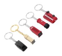 GARIOUANS 5 pièces Lot de Porte-clés Souvenir Londres de Modèles Cabine Téléphonique Bus Londonien Boîte Aux Lettres Taxi et Big et pour Portefeuille et Téléphone