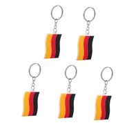 GARIOUANS 5 pièces Porte-clés Drapeau Allemagne PVC Lot de Pendentif Thème Pays Accessoire Léger pour Clés Voiture Sac à Dos et Décoration