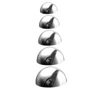 GARIOUANS 5 Pièces Set de Demi Boules Miroir Acier Inoxydable Décoratives pour Jardin et Escalier Surface Polie Réfléchissante Boules Creuses Design Contemporain pour Décoration Extérieure