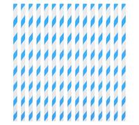 GARIOUANS 50 Bâtonnets en Papier pour Barbe à Papa Bleu Rayé Blanc, 10x300mm, Lot de 50 Pièces, Accessoires pour Machine à Barbe à Papa Professionnelle, pour Mariages et Présentations
