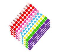 GARIOUANS 50 Feuilles Autocollants Multicolore Surface Écrivable et Adhésif Puissant pour Étiquettes de Bacs Alimentaires, la Cuisine et Flacons D'huiles Essentielles