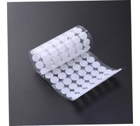 GARIOUANS 50 paires Pastilles Autocollantes Rondes Adhésif Double Face Étanche Polyester Nylon Blanc pour Fixation Murale