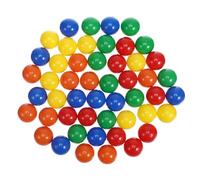 GARIOUANS 50 Pièces Boules de Loterie Ouvertes Lot de Boules Plastiques Colorées Vertes Jaunes pour Tombola Raffles et Fêtes
