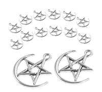 GARIOUANS 50 pièces Moon And Star Charms DIY Jewelry Pendants For Bracelets Necklaces Earrings Cute Moon-shaped Accessories For Handmade Craft Making