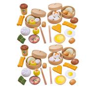 GARIOUANS 58 Pièces Set de Jeu Alimentaire Déjeuner Jouets de Cuisine avec Brioches Vapeur Simulation Daliments pour Garçon Fille Coffret Éducatif pour Rôle et Apprentissage