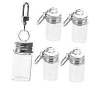 GARIOUANS 5pièces Bouteille à Souhaits Verre Transparent Mini-Bouteilles Décoratives DIY Pots à Messages pour Collection