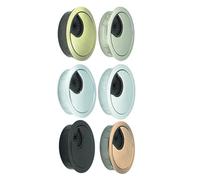 GARIOUANS 6 Pièces Cache-Trou Câble Bureau Alliage de Zinc Couvercle Métal pour Gestion Fil Organiseur Câble Adaptable pour Poste de Travail et Conférence