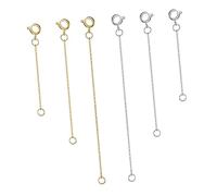 GARIOUANS 6 pièces Extension Chaînes Bijoux Rallonge Collier et Bracelet Doré Fermoir Résistant Accessoire Fabrication Bijoux Femme