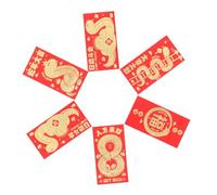 GARIOUANS 6 Pièces Hongbao Année Du Serpent Enveloppes Rouges Chinoises Carton pour Nouvel An Lunaire Mariage Anniversaire Spacieuse Traditionnelle