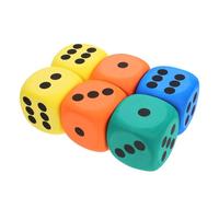 GARIOUANS 6 Pièces Jouets de Jeu de dés Gros dés EVA Dés énormes en Mousse EVA dés pour Le Jeu de dés Amusant dés de Valeur de Position Nombre de dés Table de Table Jeu de Gros dés