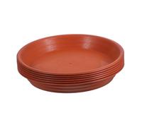 GARIOUANS 6 pièces Lot de sous Pots Ronds Imitation Terre Cuite Plateau pour Plantes Accessoire de Pot de Fleurs Récupérateur Eau pour Jardin Intérieur et Extérieur