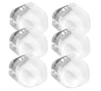GARIOUANS 6 Pièces Magnetic Door Stopper Set No Drilling Anti-collision Floor Mount Soft Transparent Silicone Door Handle Protector For Home Office