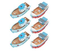 GARIOUANS 6 Pièces Miniature Bateau de Résine Méditerranéenne Décor Nautique de Table Accessoires DIY pour Paysage Côtier Centre de Table pour Jardin Féerique