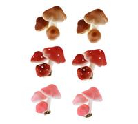 GARIOUANS 6 Pièces Ornements Miniatures Artificiels Couleurs Assorties Décor de Jardin Bureau et Maison pour et Jardins Féeriques