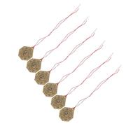 GARIOUANS 6 Pièces Pendentif bagua charmes chinois pièces d'or et de cuivre pièce de monnaie du nouvel an chinois protection contre le vent chinois charme feng shui je chante une pièce Métal
