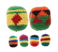GARIOUANS 6 Pièces Sacs à Haricots Multicolores Crochet Balles Souples Tricotées pour Jonglage et Jeux de Jouets Artisanaux pour Garçon Fille