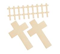 GARIOUANS 60 Pièces Croix Non Finie pour Artisanat DIY Tranches de Lisses à Peindre Décorations Pratiques pour Fêtes Religieuses et Maison