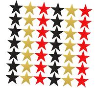 GARIOUANS 60 Pièces Découpées Papier Doré Noir Rouge pour Décoration Maternelle Tableau Affichage Murale Accessoires Créatifs