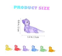 GARIOUANS 60 Pièces Figurines Mini Lézards Résine Colorées Lumineuses Décorations Micro Jardin et Terrarium Accessoires DIY