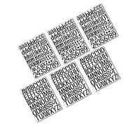 GARIOUANS 6feuilles Autocollants Alphabet Lettres Stickers Lettres DIY Autocollants Adhésifs pour Boîte et Affichages