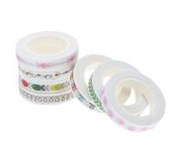 GARIOUANS 7 pièces Ruban Washi Adhésif Coloré Décoratif Déchirable pour Carnets Scrapbooking DIY Planner Journaux
