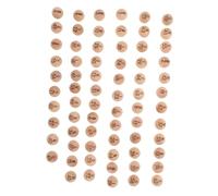 GARIOUANS 75 Pièces Boule de loterie en Bois Massif Billes de Jeu de tombola Boules numérotées de Bingo Jouets de loterie Balle de Jeu de Bingo Beige