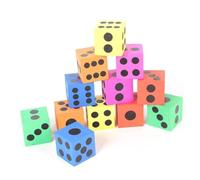 GARIOUANS 8 Pièces Lot de Dés Mousse Colorés Grands Format pour Jeux Éducatifs et Mathématiques Jouets Sûrs pour Garçon Fille Adapté Intérieur et Extérieur pour